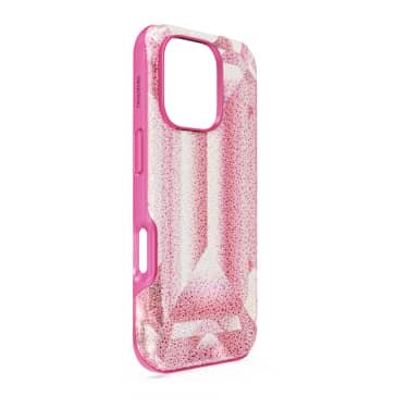 High smartphone case, Crystal print motif, iPhone® 16 Pro, Pink - Swarovski, 5700010