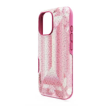High Smartphone Schutzhülle, Kristallines Printmotiv, iPhone® 16, Rosa - Swarovski, 5700011