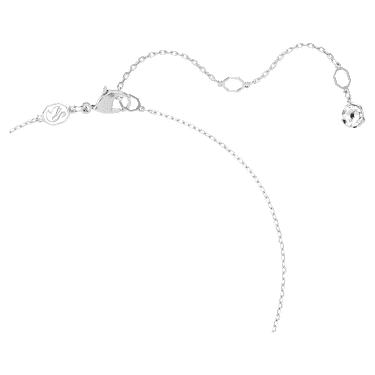 Dextera 鏈墜, 圓形切割, 球體和方塊, 白色, 鍍白金色 - Swarovski, 5700288