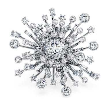 Galaxy ring, Lab-grown diamonds 9.5 ct tw, Mixed shapes, 18K white gold - Swarovski, 5700412