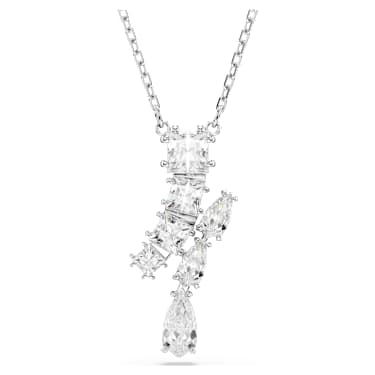 Pingente Matrix, Combinação de lapidações, Branco, Lacado a ródio - Swarovski, 5700420