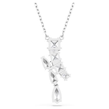 Pingente Matrix, Combinação de lapidações, Branco, Lacado a ródio - Swarovski, 5700420