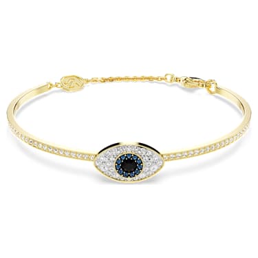 Symbolica 手镯, Evil eye, 蓝色, 镀金色调 - Swarovski, 5700879