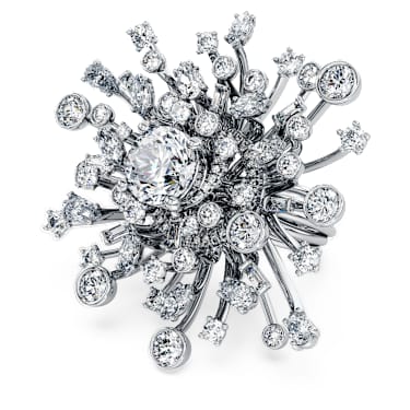 Galaxy ring, Lab-grown diamonds 9.5 ct tw, Mixed shapes, 18K white gold - Swarovski, 5701217