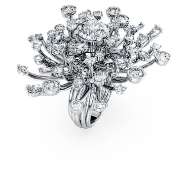 Galaxy ring, Lab-grown diamonds 9.5 ct tw, Mixed shapes, 18K white gold - Swarovski, 5701217