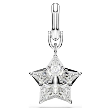 Charm Symbolica, Stella, Bianco, Placcato rodio - Swarovski, 5701276