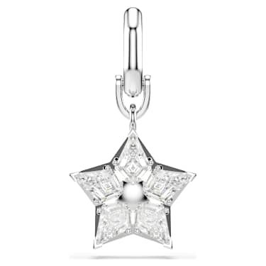 Charm Symbolica, Stella, Bianco, Placcato rodio - Swarovski, 5701276