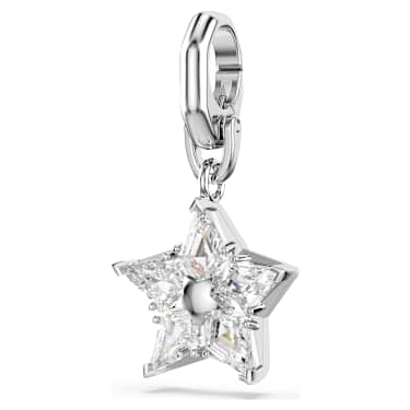 Charm Symbolica, Stella, Bianco, Placcato rodio - Swarovski, 5701276
