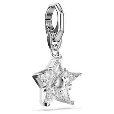 Charm Symbolica, Stella, Bianco, Placcato rodio - Swarovski, 5701276