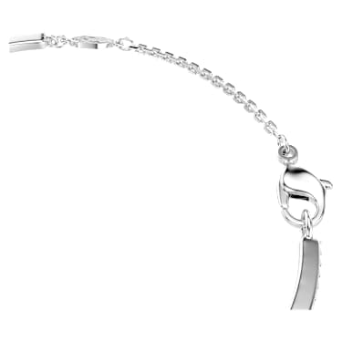 Snake กำไล, ผสมผสานเหลี่ยมเจียระไนหลายหลายรูปแบบ, ปีมะเส็ง, ขาว, เคลือบโรเดียม - Swarovski, 5701374