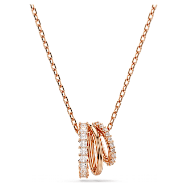 Pendente Hyperbola, Taglio misto, Bianco, Finitura oro rosa 18K - Swarovski, 5701494
