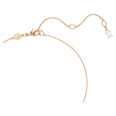 Hyperbola pendant, Mixed cuts, White, Rose gold-tone plated - Swarovski, 5701494