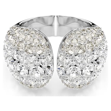 Sublima 個性戒指, 圓形切割, 白色, 鍍白金色 - Swarovski, 5701574