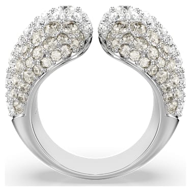 Sublima 個性戒指, 圓形切割, 白色, 鍍白金色 - Swarovski, 5701574