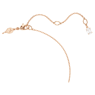 Stilla Attract pendant, Square cut, White, Rose gold-tone plated - Swarovski, 5701904