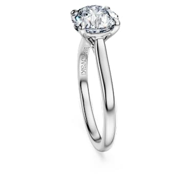Eternity solitaire ring, Lab-grown diamonds 2 ct tw, Round cut, 18K white gold - Swarovski, 5702185