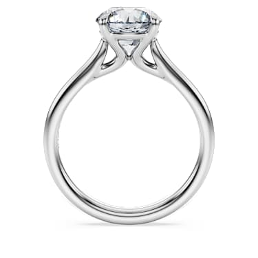 Eternity solitaire ring, Lab-grown diamonds 2 ct tw, Round cut, 18K white gold - Swarovski, 5702185