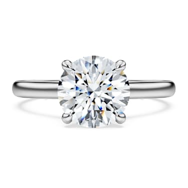 Eternity solitaire ring, Lab-grown diamonds 2 ct tw, Round shape, 14K white gold - Swarovski, 5702191