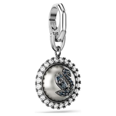 Charm Symbolica, Cygne, Noire, Métal rhodié - Swarovski, 5702700