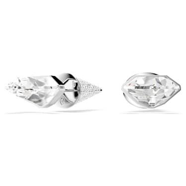 Orecchini a lobo Lucent, Pavé, Spike, Bianchi, Placcato rodio - Swarovski, 5702789