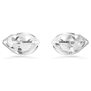 Orecchini a lobo Lucent, Pavé, Spike, Bianchi, Placcato rodio - Swarovski, 5702789