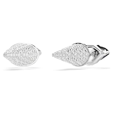 Orecchini a lobo Lucent, Pavé, Spike, Bianchi, Placcato rodio - Swarovski, 5702789