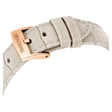 Matrix Tennis Chrono 워치, 스위스 메이드, 레더 스트랩, 베이지, 로즈 골드 톤 피니시 - Swarovski, 5702849