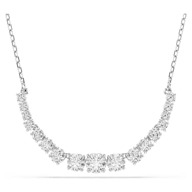 Collier Matrix, Dégradé de tailles rondes, Blanc, Métal rhodié - Swarovski, 5705396