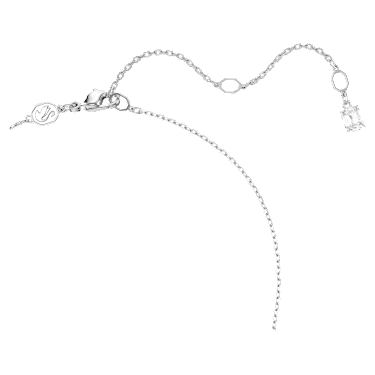 Collier Matrix, Dégradé de tailles rondes, Blanc, Métal rhodié - Swarovski, 5705396