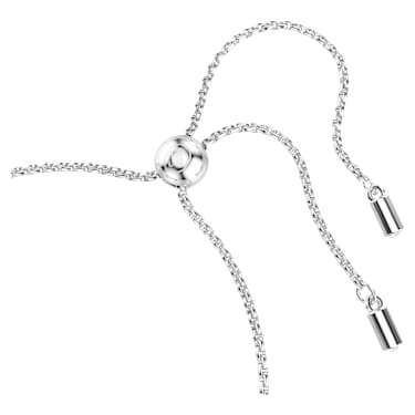 Brățară Imber, Diverse tăieturi rotunde, Alb, Placat cu rodiu - Swarovski, 5705451