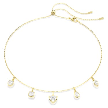 Collana Imber, Taglio misto, Bianca, Finitura oro 18K - Swarovski, 5705463