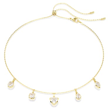 Collar Imber, Tallas mixtas, Blanco, Baño tono oro - Swarovski, 5705463