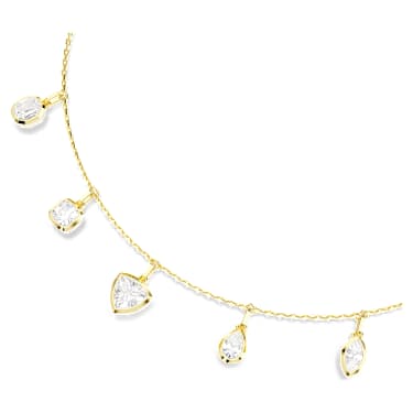 Imber ネックレス, ミックスカット, ホワイト, 18Kゴールドコーティング - Swarovski, 5705463