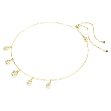 Imber Halskette, Verschiedene Schliffe, Weiß, Goldlegierungsschicht - Swarovski, 5705463