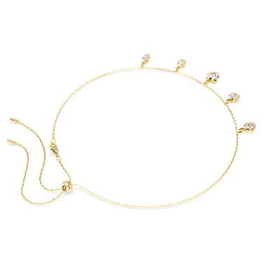 Imber Halskette, Verschiedene Schliffe, Weiß, Goldlegierungsschicht - Swarovski, 5705463