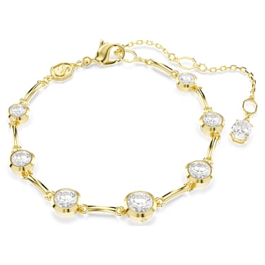 Imber armband, Verschillende ronde slijpvormen, Wit, ‎18k gouden afwerking - Swarovski, 5705465