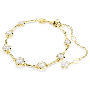 Imber armband, Verschillende ronde slijpvormen, Wit, ‎18k gouden afwerking - Swarovski, 5705465