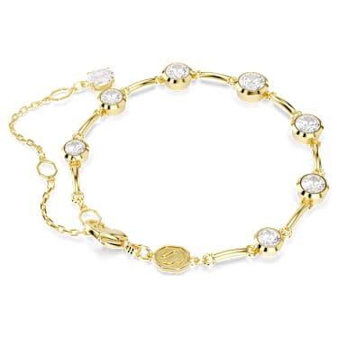 Imber Armband, Gemischte Rundschliffe, Weiß, 18K Goldbeschichtet - Swarovski, 5705465
