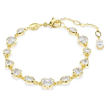 Imber ブレスレット, ミックスカット, ホワイト, 18Kゴールドコーティング - Swarovski, 5705471