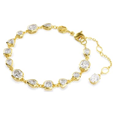 Imber 手鏈, 混合式切割, 白色, 鍍金（金色飾面） - Swarovski, 5705471