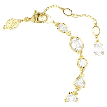 Imber bracelet, Mixed cuts, White, 18K gold finish - Swarovski, 5705471
