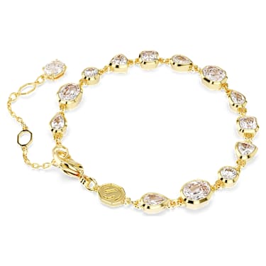 Bracelet Tennis Imber, Tailles variées, Blanc, Placage de ton or - Swarovski, 5705471