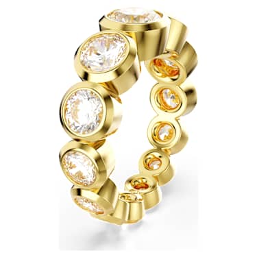 Imber 戒指, 混合圓形切割, 白色, 鍍金色色調 - Swarovski, 5705474