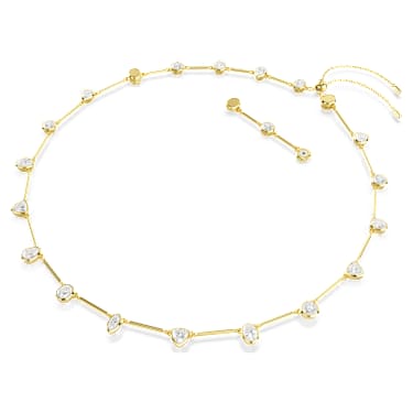 Collar Imber, Cierre magnético, Tallas mixtas, Blanco, Acabado en oro de 18 quilates - Swarovski, 5705481
