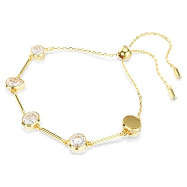 Imber Tennis 네크리스, 마그네틱 클로저, 믹스 컷, 화이트, 골드 톤 플래팅 - Swarovski, 5705481