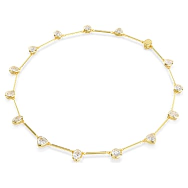 Imber Tennis 네크리스, 마그네틱 클로저, 믹스 컷, 화이트, 골드 톤 플래팅 - Swarovski, 5705481