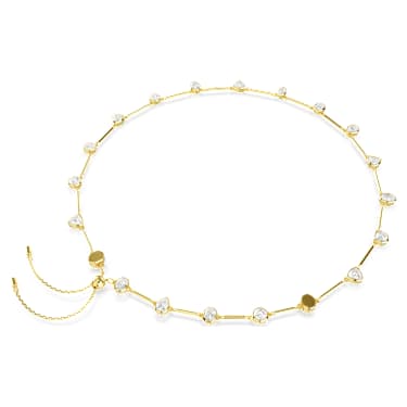 Imber 項鏈, 磁扣，混合式切割, 白色, 18K 金飾面 - Swarovski, 5705481