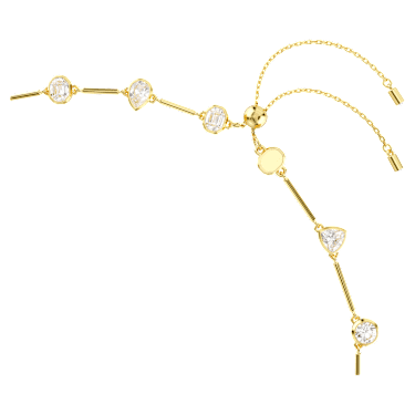 Imber Tennis 네크리스, 마그네틱 클로저, 믹스 컷, 화이트, 골드 톤 플래팅 - Swarovski, 5705481