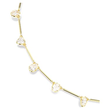 Imber Tennis 네크리스, 마그네틱 클로저, 믹스 컷, 화이트, 골드 톤 플래팅 - Swarovski, 5705481