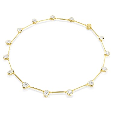 Imber 項鏈, 磁扣，混合式切割, 白色, 鍍金色色調 - Swarovski, 5705481